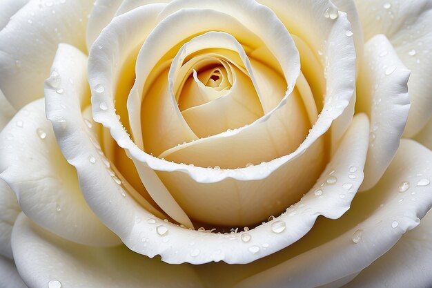 Geïsoleerde witte roos met een hoge DOF