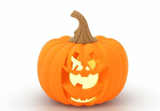 Gekerfde halloween jack o lantern pompoen geïsoleerd op doorzichtige achtergrond