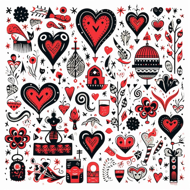 Gekke Valentijnsdag Doodle Set