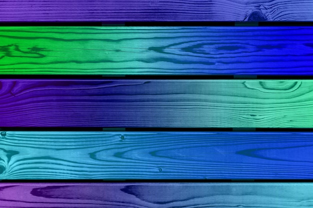Gekleurde achtergrond met kleurovergang. horizontale houten planken