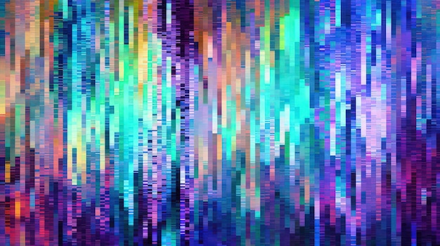Gekleurde achtergrond met verloopglitch-effect samengesteld uit elementen die pixels imiteren