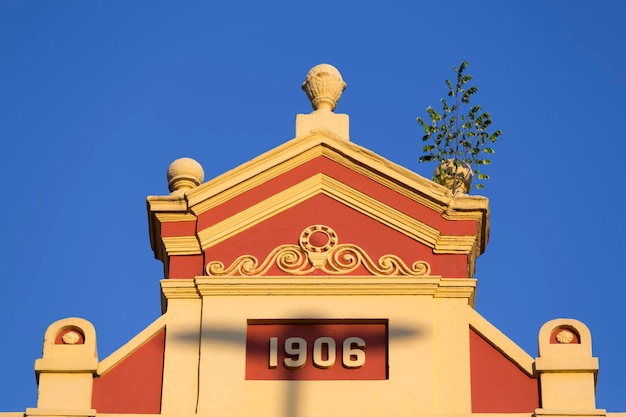 Gekleurde koloniale architectuur in Manaus, Brazilië