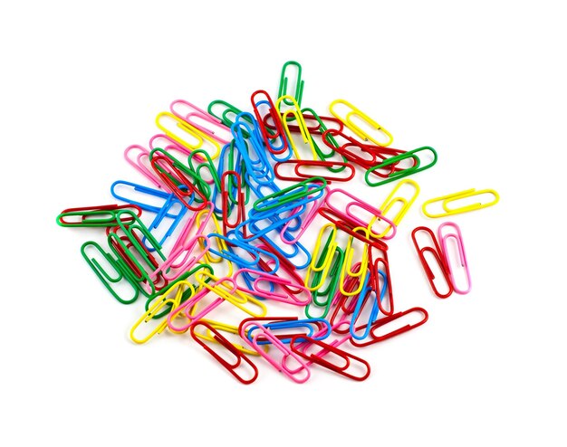 gekleurde paperclips