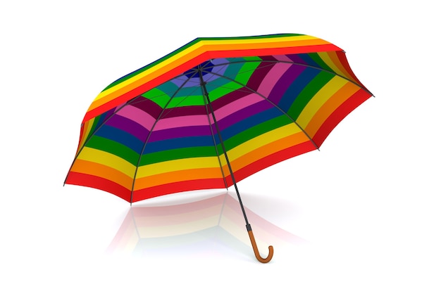 Gekleurde paraplu geïsoleerd op een witte achtergrond