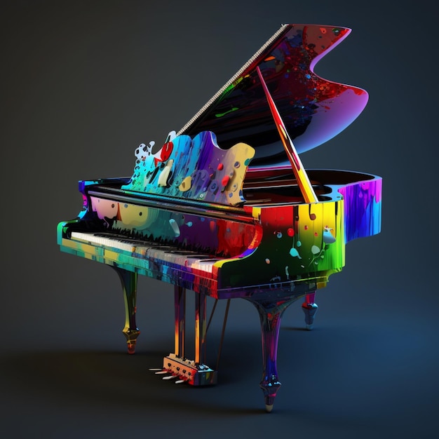 Gekleurde piano