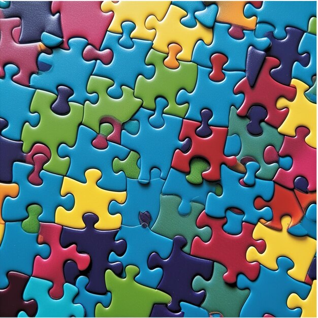 Gekleurde puzzelstukjes