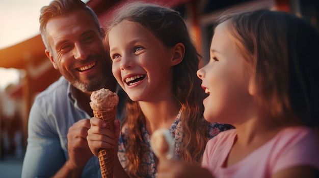 Gekoelde Joy Familie afkoelen met ijs