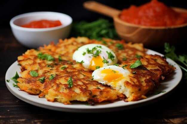 Foto gekookte hash browns ontbijt noodzaak