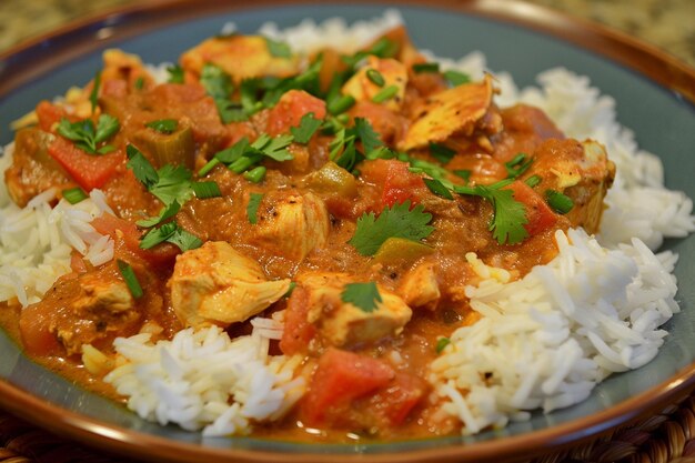 Gekookte kip Tikka Masala gerecht