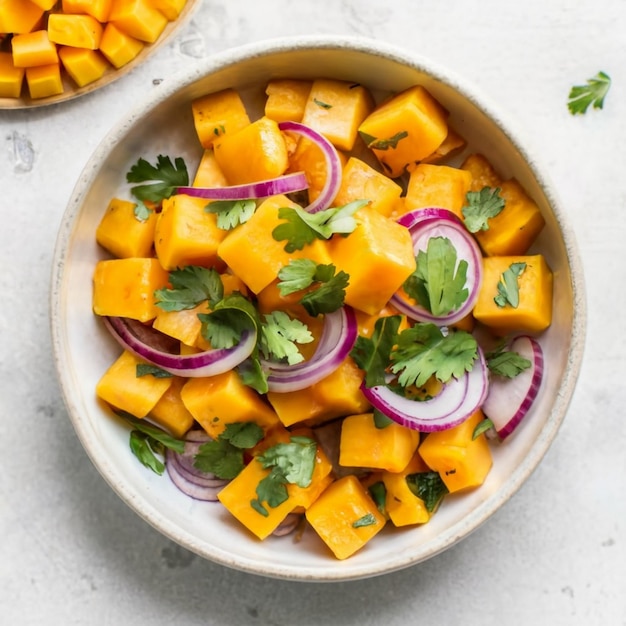 Gekookte mango salsa