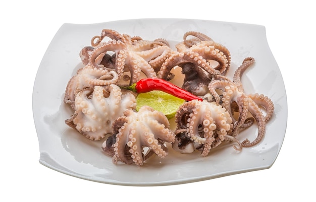 Gekookte octopus