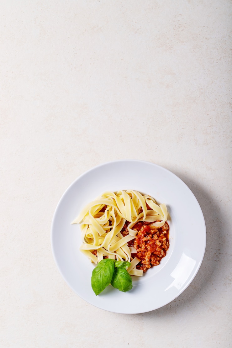 Gekookte spaghetti bolognese