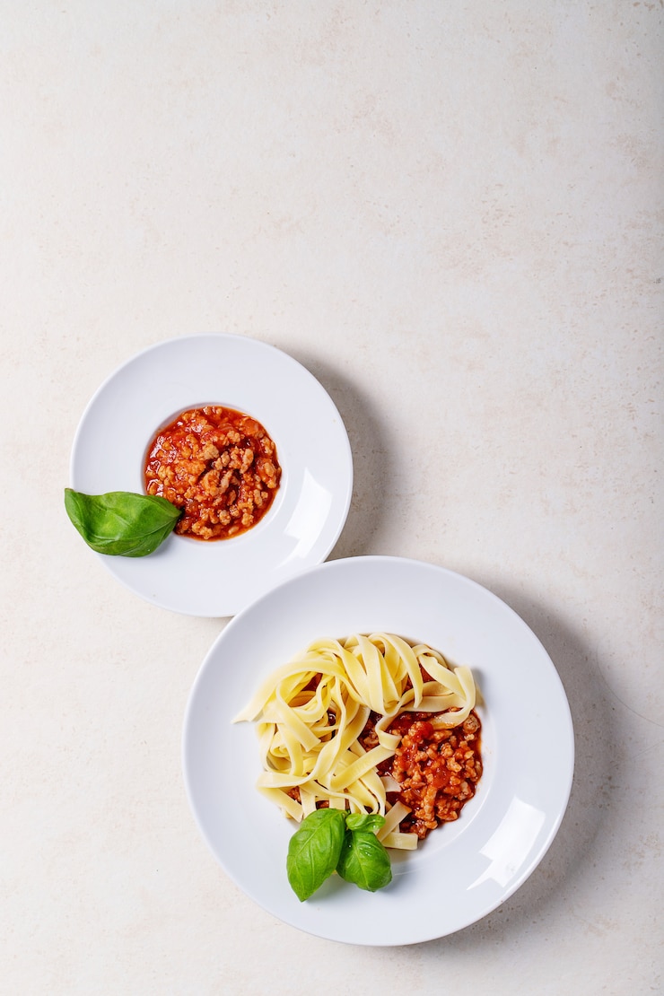 Gekookte spaghetti bolognese