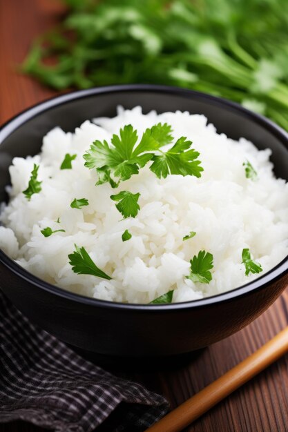 gekookte witte rijst met kruiden Generatieve AI