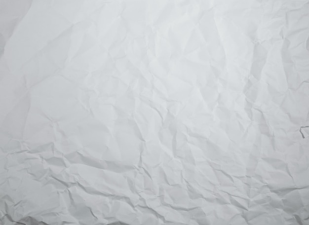 Gekreukt en verfrommeld papier Getextureerde achtergrond Witboek grijstinten