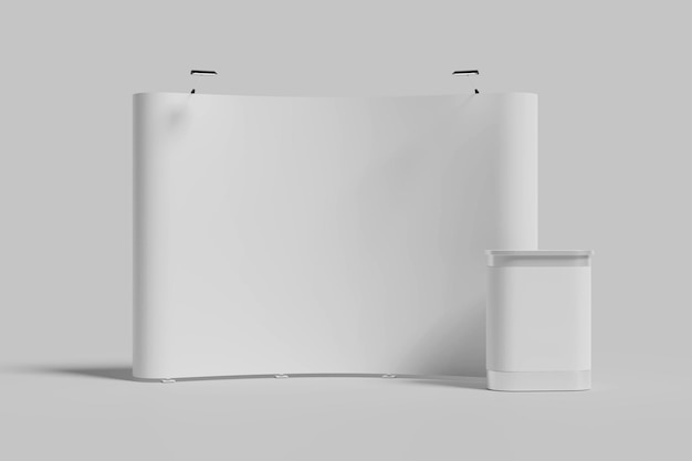 Gekromde pop-up displaystand