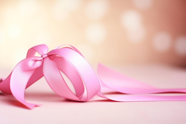 Gekruist roze lint als symbool van Wereldkankerdag