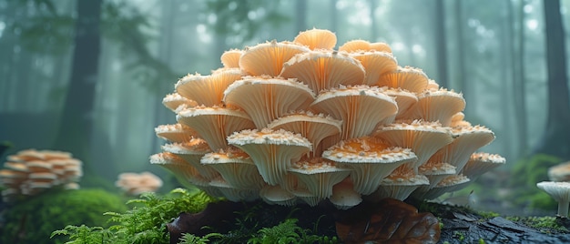 gekweekte blauwe oesterpaddenstoelen op een boerderij voor de teelt van schimmels