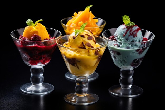 Gelato colorful dessert food