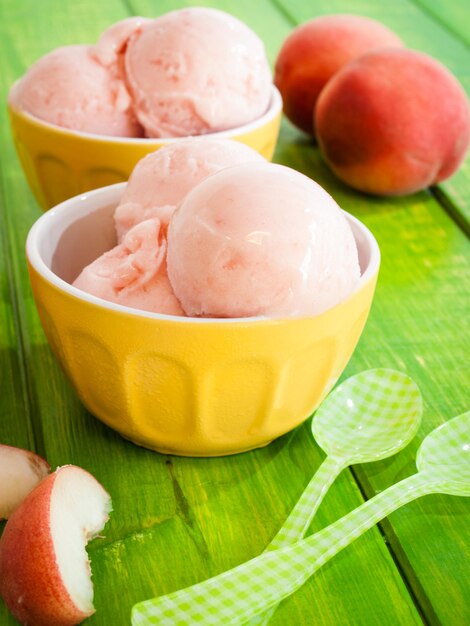 Gelato is made with milk, cream, various sugars, and flavoring such as fresh fruit and nut purees.