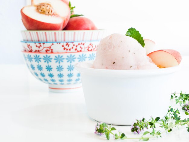 Gelato is made with milk, cream, various sugars, and flavoring such as fresh fruit and nut purees.