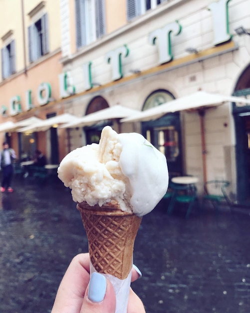 Foto gelato uit giolitti rome .