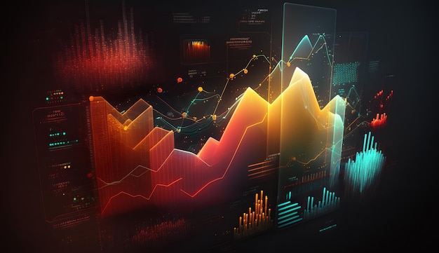 Geld creatief bedrijfsconcept Valuta achtergrond Zakelijke financiële investering Moderne abstracte sjabloon Ontwerp van abstracte technologie banner Grafiek aandelenmarkt