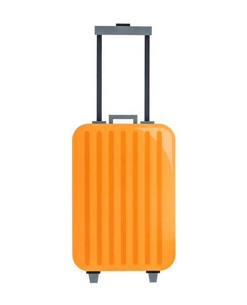Gele bagage png sticker doorzichtige achtergrond