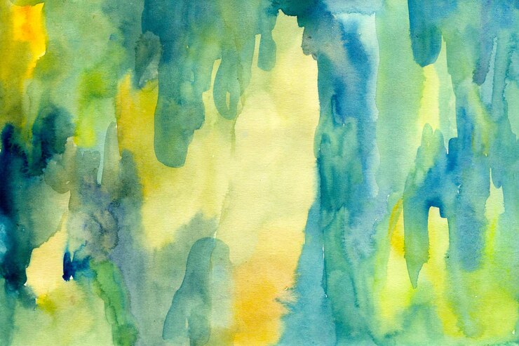 Foto gele blauwe groene waterverf achtergrond textuur