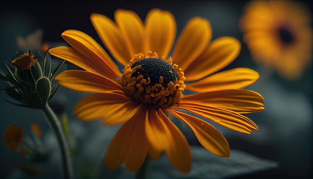 Gele bloem macro Zomer achtergrond