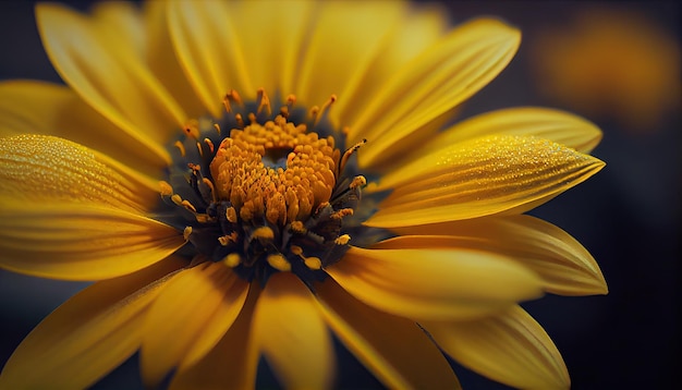 Gele bloem macro Zomer achtergrond