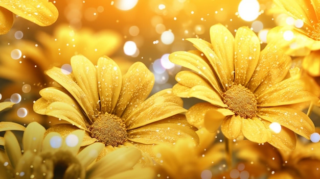 Gele bloemen in de zon wallpapers