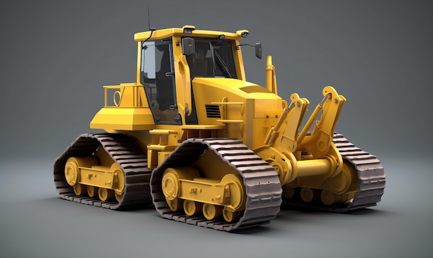 Gele bulldozer