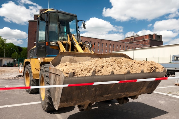 Gele bulldozer