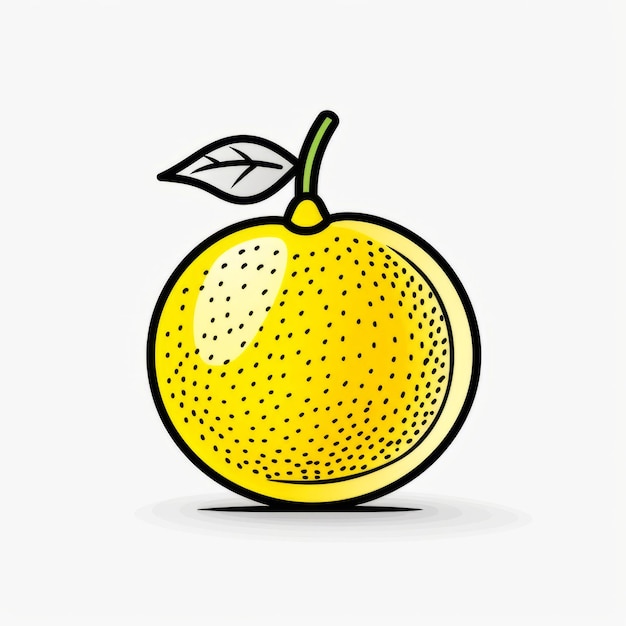 Gele citrusvruchten met een kenmerkend karakterontwerp