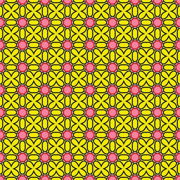 Foto gele en rode achtergrond met een patroon van gele en rode cirkels.