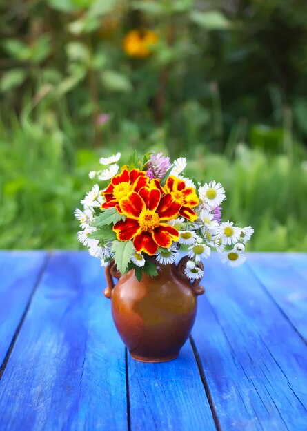 Gele Goudsbloemen. Tagetes erecta