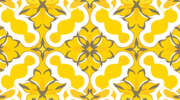 Gele keramische tegels decoratief ontwerp illustratie voor vloerwand keuken interieur textiel