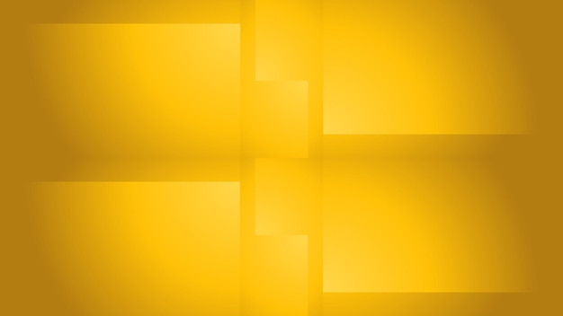 Gele muur met een vierkant van vierkante blokken in het midden.