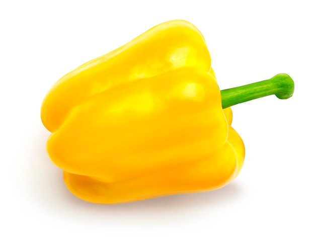 Gele peper geïsoleerd op witte achtergrond