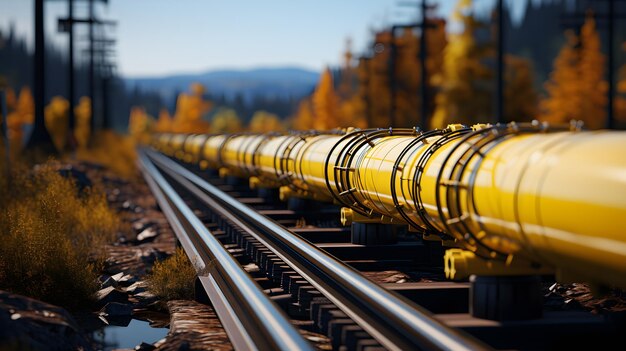 Gele pijpleiding voor het vervoer van gas of olie Staal pijpleiding