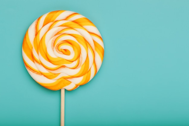 Gele ronde lolly