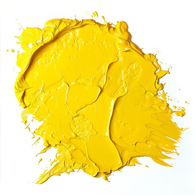 Gele textuur van olieverf close-up