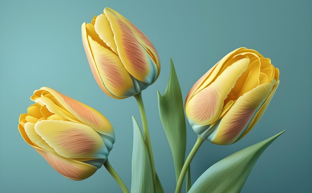 Gele tulpen Generatieve AI