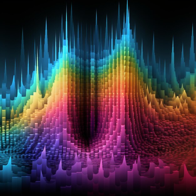 Foto geluidsspectrum van oneindige mentale berekeningen