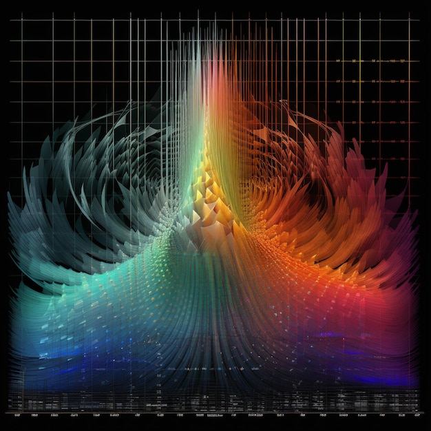 Foto geluidsspectrum van oneindige mentale berekeningen