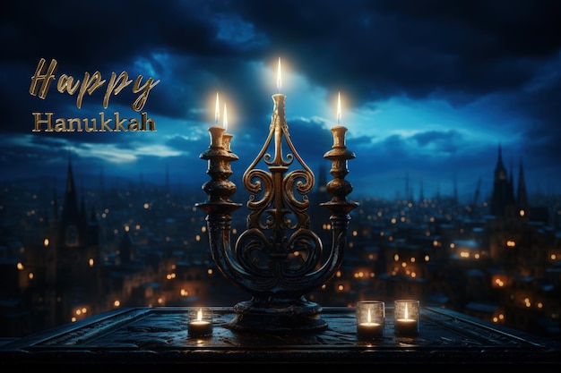 Gelukkig Chanoeka feest van de lichten viering van de nationale spirituele bevrijding van ons volk Joodse feest feest van lichten feest van de Maccabeërs overwinning op de Grieken wijding altaar en tempel