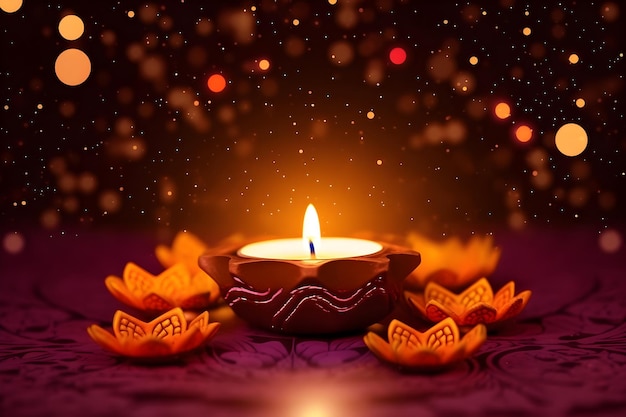 Gelukkig Diwali-festival van lichtbeeld Mooi groetbeeld van shubh deepawali