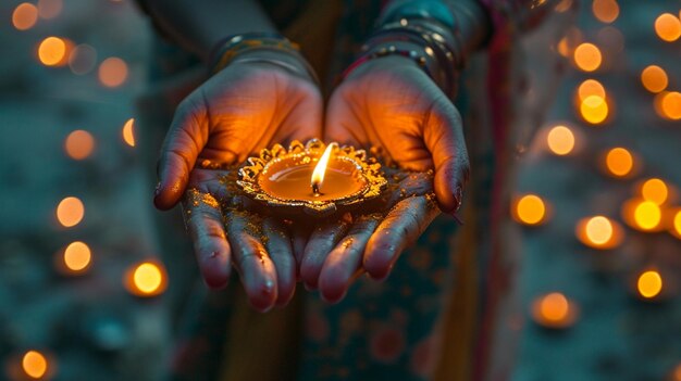 Foto gelukkig diwali glanzend festival viering achtergrondontwerp