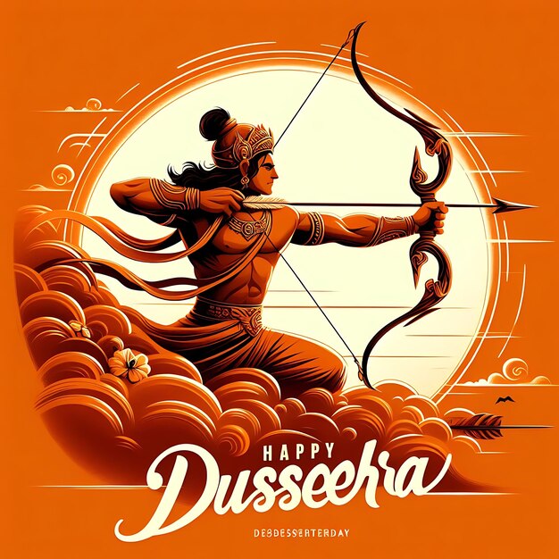 Foto gelukkig dussehra festival.